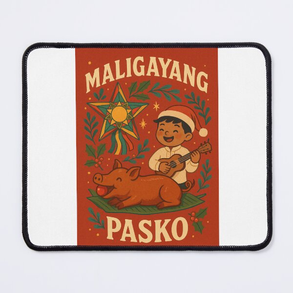 Item preview, Maligayang Pasko with Parol, Ukulele, and Lechon designed and sold by Aryabek.