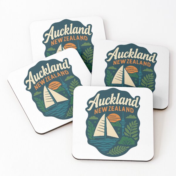 Item preview, Auckland New Zealand Nautical Sunset Scene designed and sold by Aryabek.