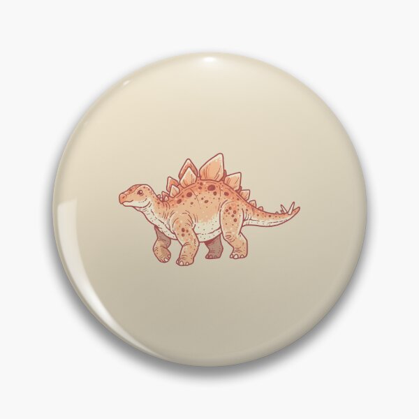 Item preview, Red Stegosaurus, warm speckled dinosaur illustration designed and sold by Magnificent Lizard.
