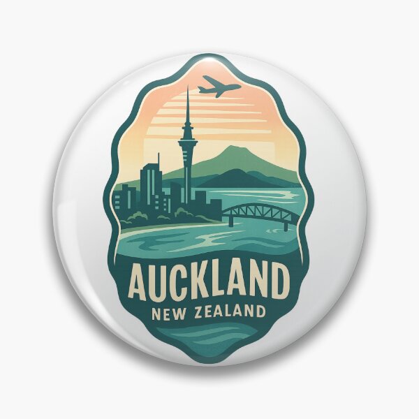 Item preview, Auckland Cityscape with Sky Tower and Plane designed and sold by Aryabek.