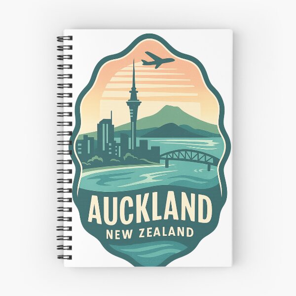 Item preview, Auckland Cityscape with Sky Tower and Plane designed and sold by Aryabek.