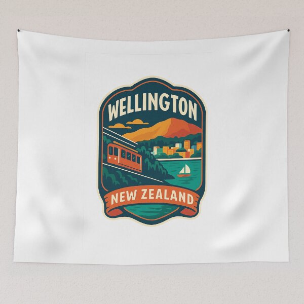 Item preview, Wellington Cable Car and Harbour View designed and sold by Aryabek.