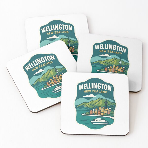 Item preview, Wellington City and Harbour with Ferry designed and sold by Aryabek.