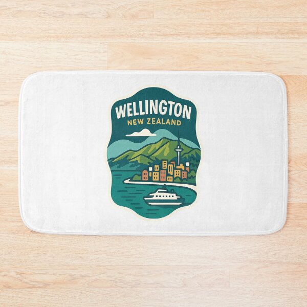 Item preview, Wellington City and Harbour with Ferry designed and sold by Aryabek.