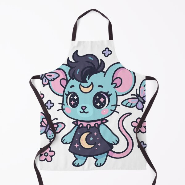 Item preview, Kawaii Pastel Mouse – Cute Moon and Butterfly Aesthetic Design designed and sold by dreamsagellc.