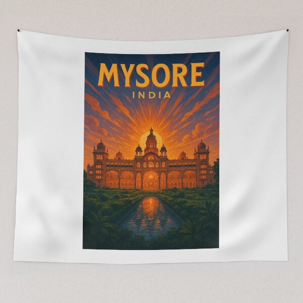 Item preview, Mysore Palace at Sunset, Karnataka, India designed and sold by Aryabek.