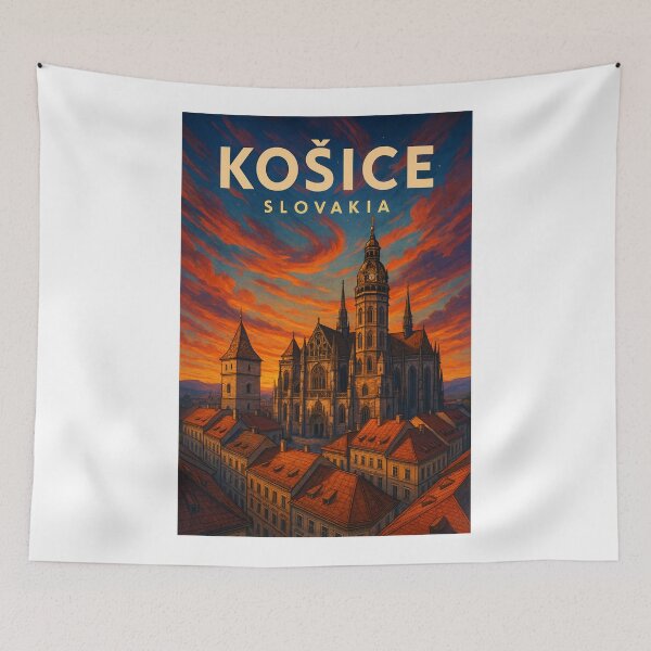 Item preview, Košice Slovakia – Historic Skyline and Cathedral View designed and sold by Aryabek.