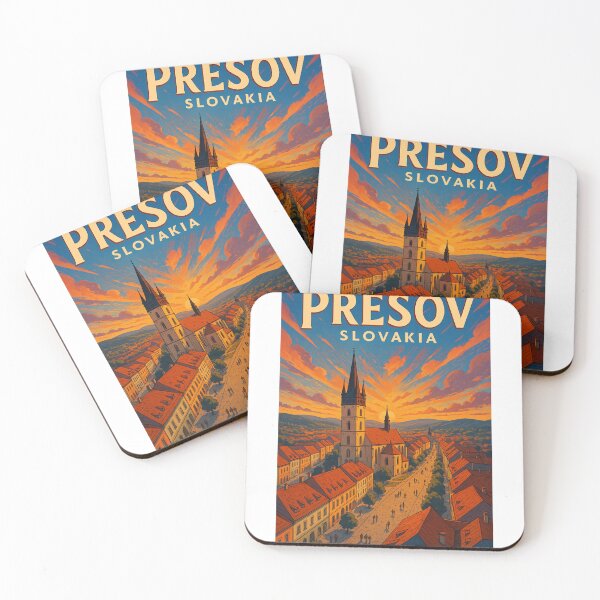 Item preview, Prešov Slovakia – St. Nicholas Church and Main Street Sunset designed and sold by Aryabek.