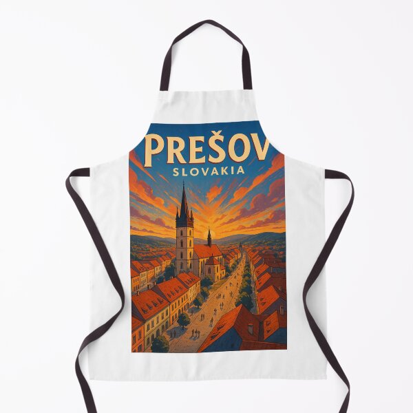 Item preview, Prešov Slovakia – St. Nicholas Church and Main Street Sunset designed and sold by Aryabek.