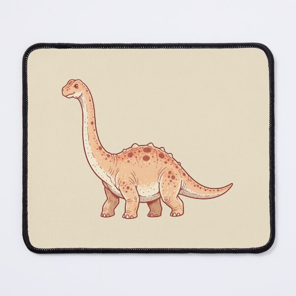 Item preview, Red Brontosaurus, whimsical cartoon illustration designed and sold by Magnificent Lizard.