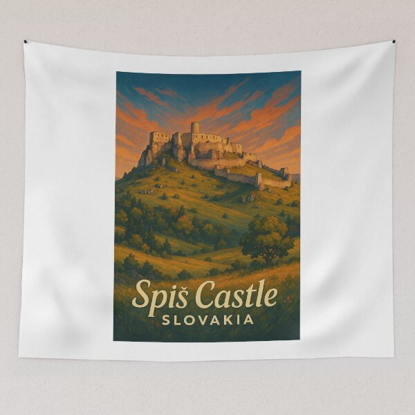 Item preview, Spiš Castle Slovakia – Sunset over Slovak National Treasure designed and sold by Aryabek.