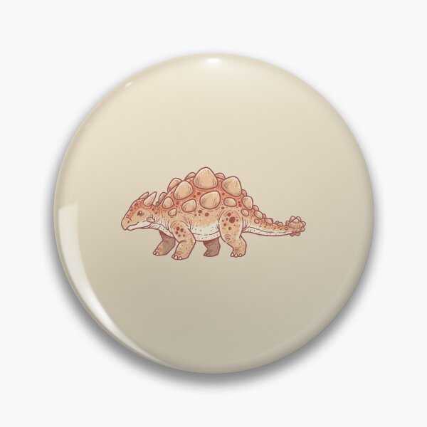 Artikelvorschau, Roter Ankylosaurus, süße stilisierte Dinosaurierillustration entworfen und verkauft von Magnificent Lizard.
