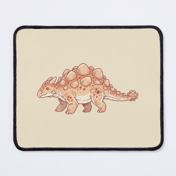 Item preview, Red Ankylosaurus, cute stylized dinosaur illustration designed and sold by Magnificent Lizard.
