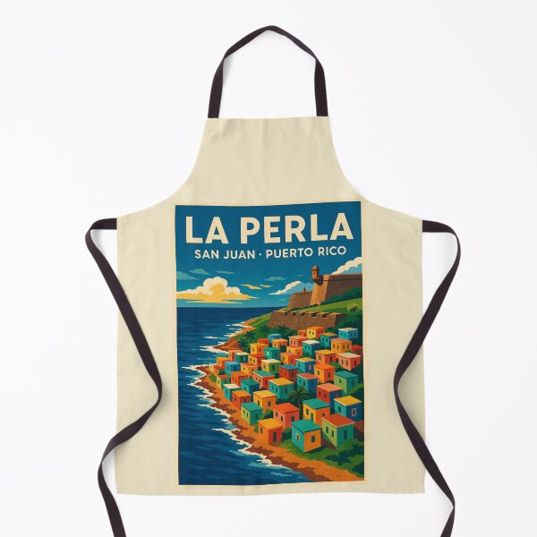 Item preview, Aerial View Colorful La Perla Coastline Poster designed and sold by Por.Ahi.PR.
