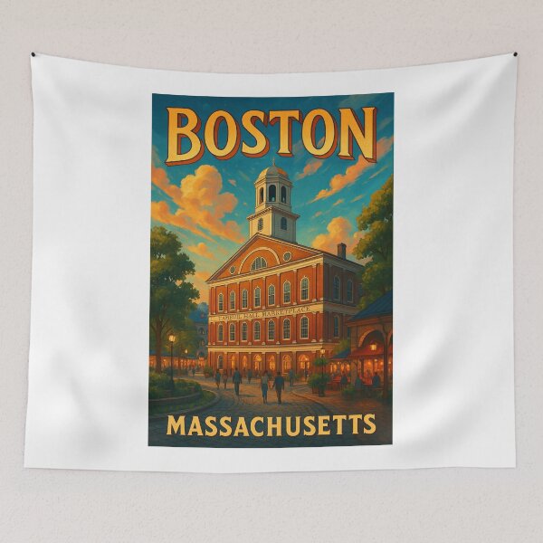 Item preview, Boston Massachusetts – Faneuil Hall Marketplace Evening designed and sold by Aryabek.