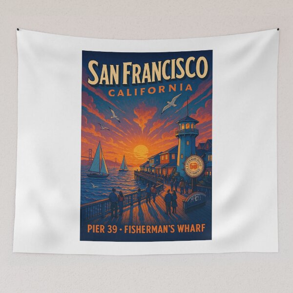 Item preview, Pier 39 San Francisco – Fisherman’s Wharf at Sunset designed and sold by Aryabek.
