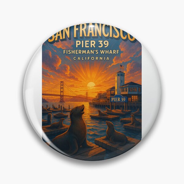 Item preview, Pier 39 San Francisco – Sea Lions and Golden Gate Bridge designed and sold by Aryabek.