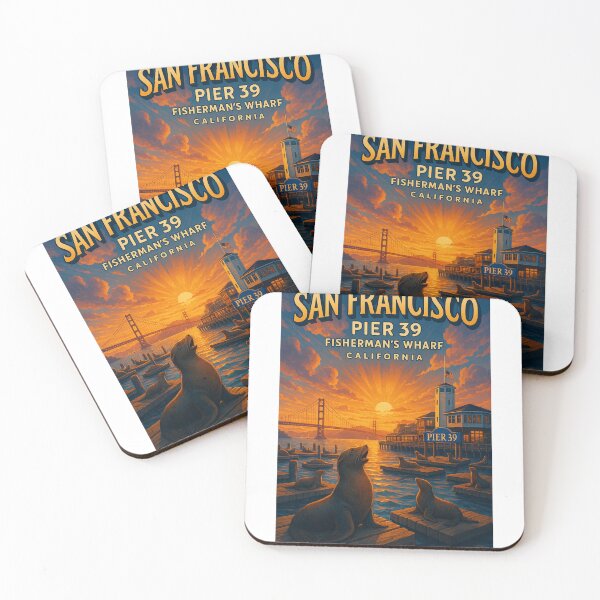 Item preview, Pier 39 San Francisco – Sea Lions and Golden Gate Bridge designed and sold by Aryabek.