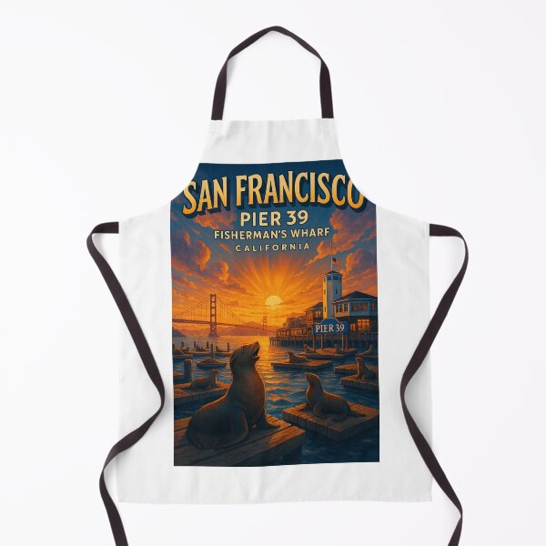 Item preview, Pier 39 San Francisco – Sea Lions and Golden Gate Bridge designed and sold by Aryabek.