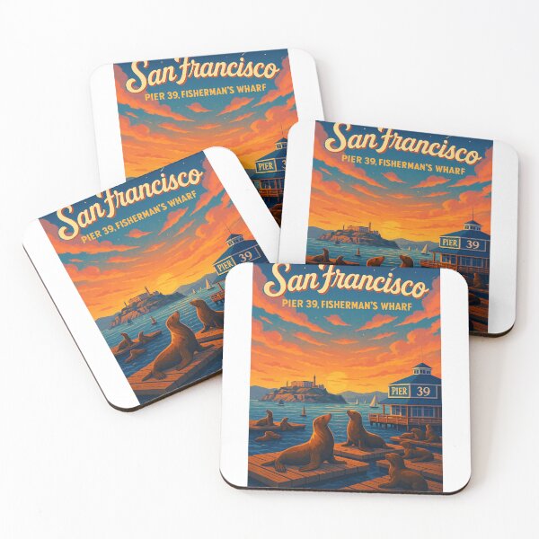 Item preview, San Francisco Pier 39 – Sea Lions and Alcatraz Island View designed and sold by Aryabek.