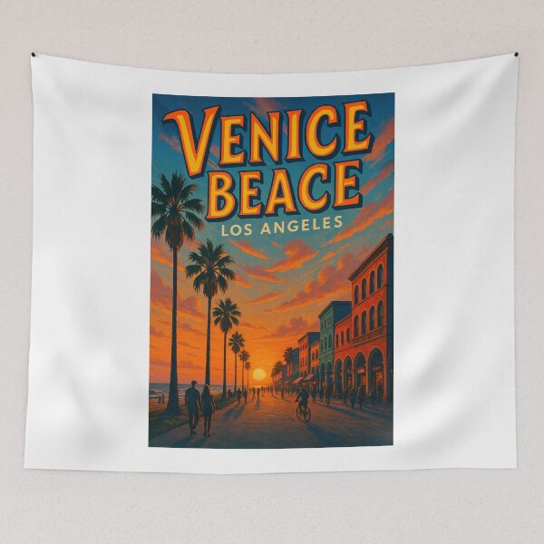 Item preview, Venice Beach Los Angeles – Sunset on Ocean Front Walk designed and sold by Aryabek.