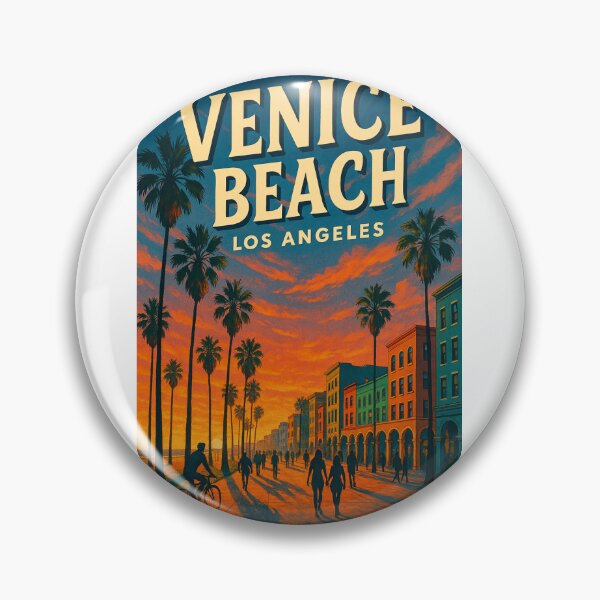 Item preview, Venice Beach Los Angeles – Palm Trees and Boardwalk Glow designed and sold by Aryabek.
