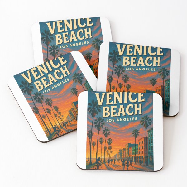 Item preview, Venice Beach Los Angeles – Palm Trees and Boardwalk Glow designed and sold by Aryabek.