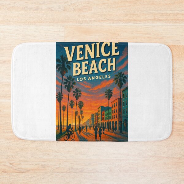 Item preview, Venice Beach Los Angeles – Palm Trees and Boardwalk Glow designed and sold by Aryabek.
