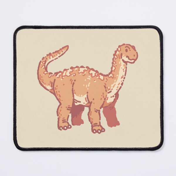 Item preview, Orange Brontosaurus, playful textured illustration designed and sold by Magnificent Lizard.