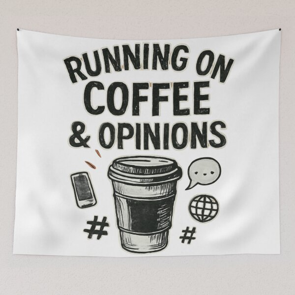 Item preview, Coffee and Opinions Illustration designed and sold by Dreamweaver Gallery.