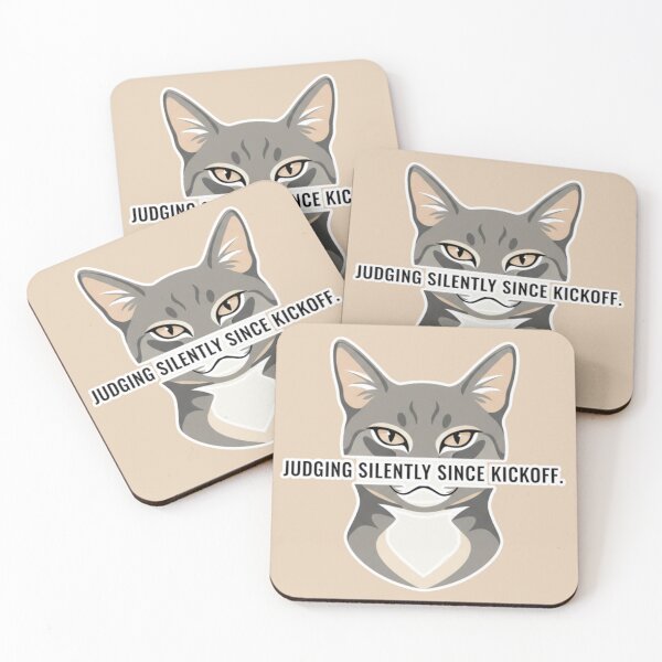 Item preview, Judging Silently Since Kickoff — Sarcastic Football Fan Quote designed and sold by catastrocat.