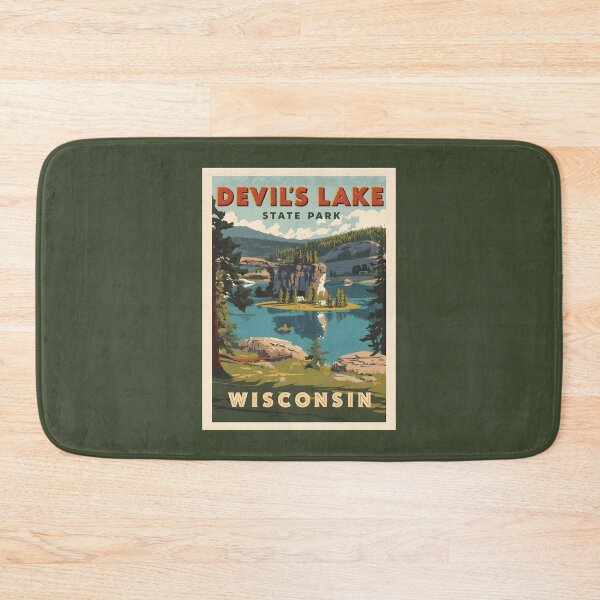 Item preview, A Vintage Travel Illustration of Devil's Lake State Park - Wisconsin  designed and sold by GoodOldVintage.