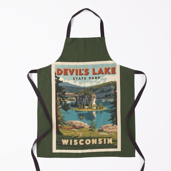 Item preview, A Vintage Travel Illustration of Devil's Lake State Park - Wisconsin designed and sold by GoodOldVintage.