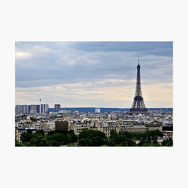 Paris and The Eiffel Tower 2 Photographic Print