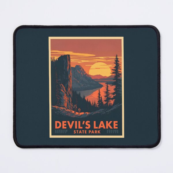 Item preview, A Vintage Travel Illustration of Devil's Lake State Park - Wisconsin  designed and sold by GoodOldVintage.