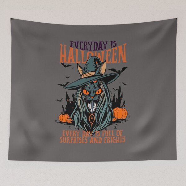 Item preview, Every Day Is Halloween – Pumpkin Hex Cat designed and sold by Amoutique.