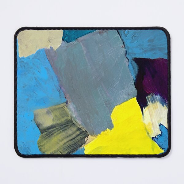 Item preview, Abstract Expressionist Painting in Blue, Yellow & Gray designed and sold by donwillisjrart.