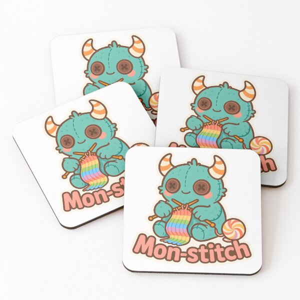 Item preview, Mon-Stitch — Cozy Knitting Monster designed and sold by Cheerioza.
