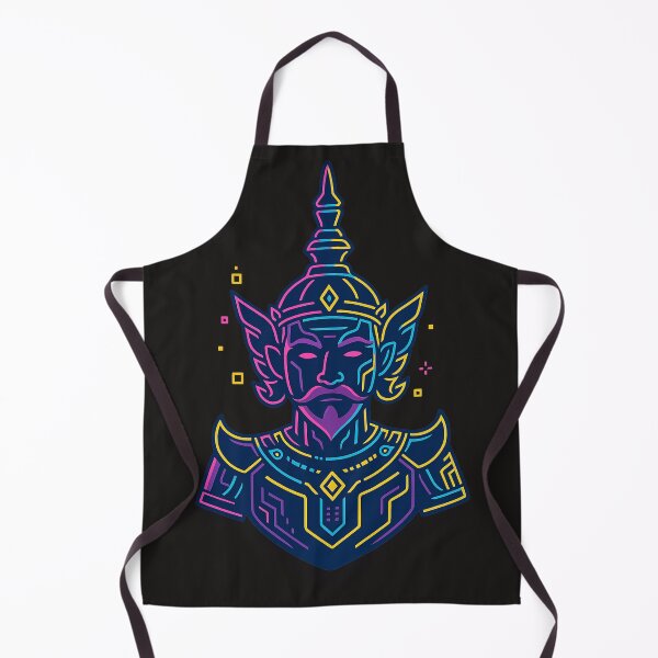 Item preview, Cyber Thai Guardian – Neon Futuristic Warrior Design designed and sold by Thaivi Design.