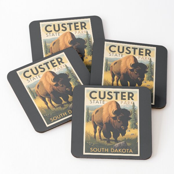 Item preview, A Vintage Travel Illustration of Custer State Park - South Dakota  designed and sold by GoodOldVintage.