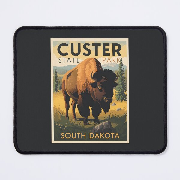 Item preview, A Vintage Travel Illustration of Custer State Park - South Dakota  designed and sold by GoodOldVintage.