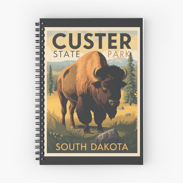 Item preview, A Vintage Travel Illustration of Custer State Park - South Dakota  designed and sold by GoodOldVintage.