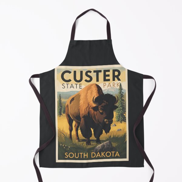 Item preview, A Vintage Travel Illustration of Custer State Park - South Dakota designed and sold by GoodOldVintage.