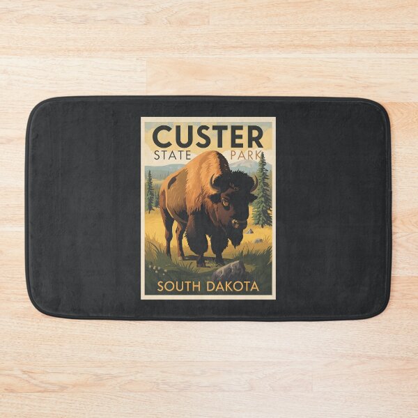 Item preview, A Vintage Travel Illustration of Custer State Park - South Dakota  designed and sold by GoodOldVintage.