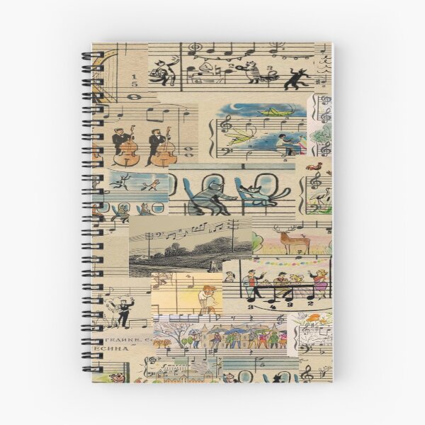 Item preview, Vintage Sheet Music Collage - Dark Academia Aesthetics and Retro Cartoons designed and sold by graziam2.