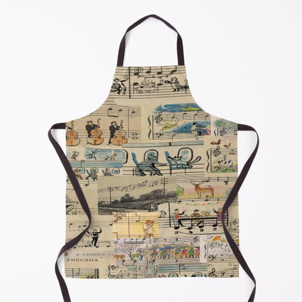 Item preview, Vintage Sheet Music Collage - Dark Academia Aesthetics and Retro Cartoons designed and sold by graziam2.