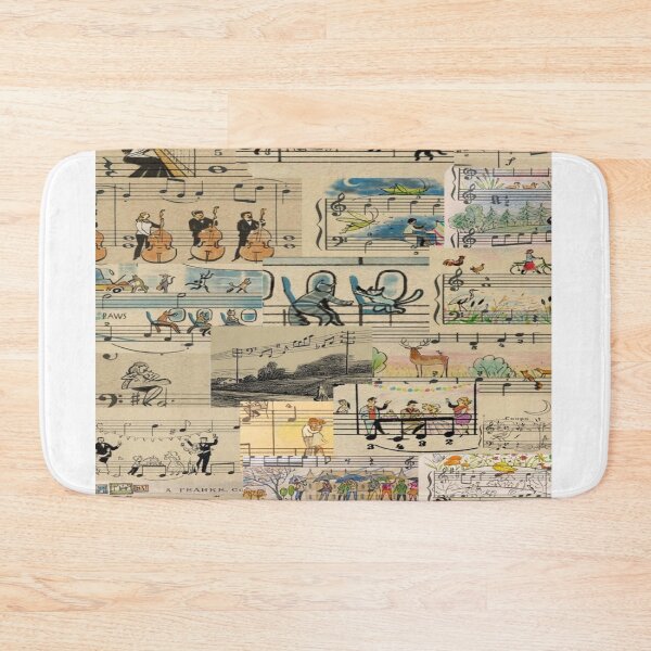 Item preview, Vintage Sheet Music Collage - Dark Academia Aesthetics and Retro Cartoons designed and sold by graziam2.