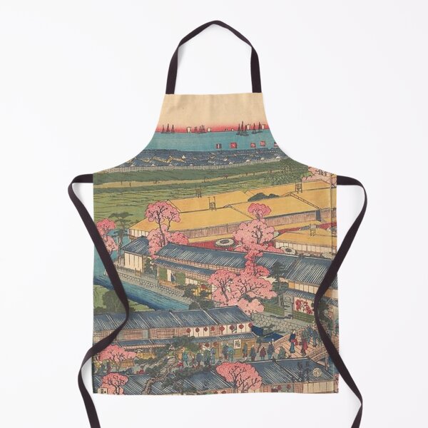 Item preview, View of the Yokohama Pleasure Quarters of Kanagawa at Cherry Blossom Time designed and sold by AnimaliaStar.