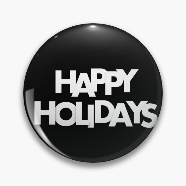 Item preview, Modern Happy Holidays Black and White designed and sold by Khadigadesings.
