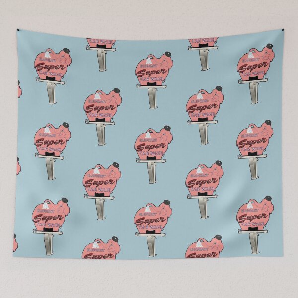 Item preview, Elephant Super Car Wash designed and sold by PatArtByKevin.